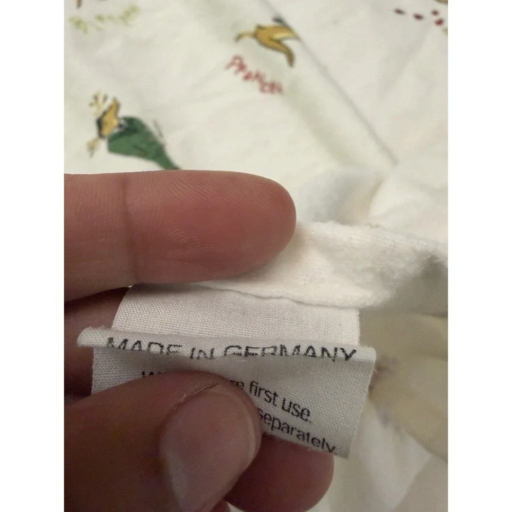 Vintage Pottery Barn Rudolph Reindeer Sheet Set Twin Size Cotton Rare Christmas